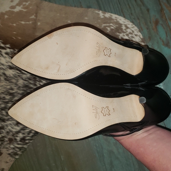 Sexy black patent leather heels size 8 by Studios 9 new - comes in original box - Picture 5 of 9